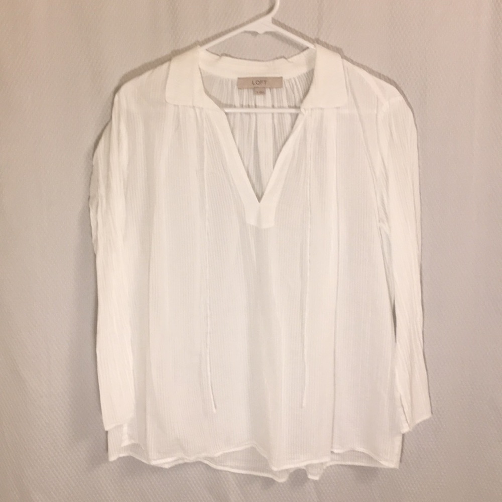 LOFT White Cotton Tunic
